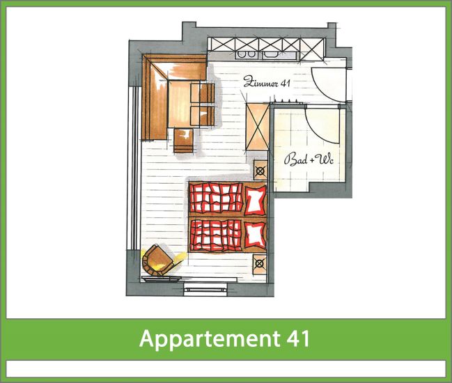 Grundriss Ferienwohnung 80