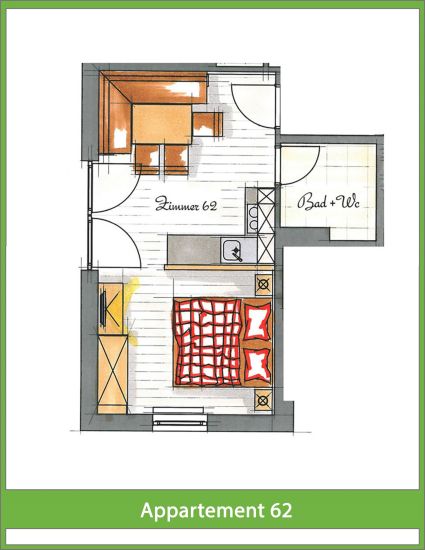 Grundriss Ferienwohnung 80